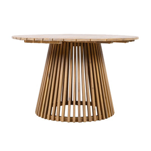 Patio Set Outdoor Acacia Wood Furniture Sets - Braided Dining Chairs and Patio Dining Table