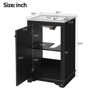 Bathroom Vanity With Sink, Freestanding Single Cabinet Set
