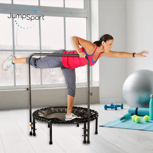 JumpSport 350 PRO Lightweight 39-Inch Adults Fitness Trampoline & Handle Bar
