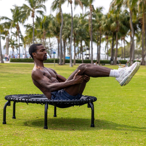 JumpSport 350 PRO Lightweight 39-Inch Adults Fitness Trampoline & Handle Bar