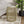 Aluminum Drum End Table with Intricate Design in Gold
