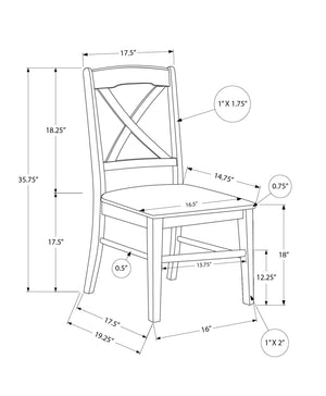 Dining Chair, Side, Dining Room, Transitional (Set of 2)