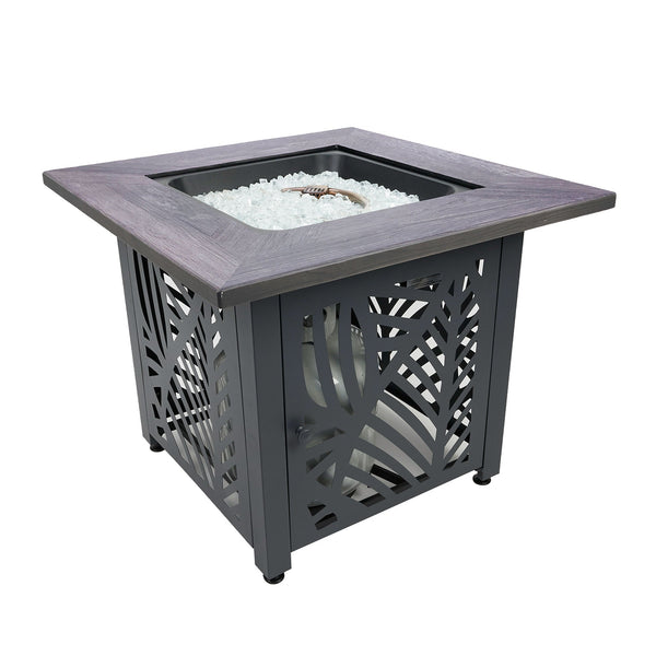 Endless Summer Lindsey 30 Inch Square Outdoor UV Printed LP Gas Fire Pit Table