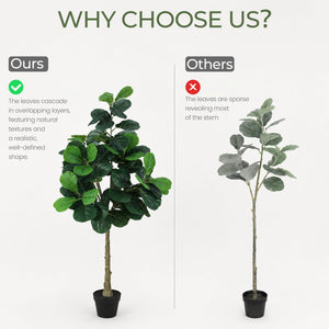 Artificial Fiddle Leaf Fig Tree 5.5FT with Planter