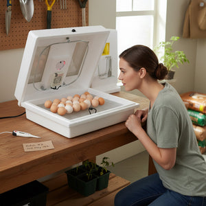 Farm Innovators 2100 Still Air Incubator w/ Reliable Temperature Settings, White