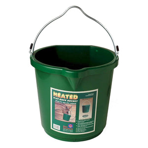 Farm Innovators FB-120 120-Watt Flat-Back Heated Water Bucket for Farm Animals, Green, 5 Gallons, Pack of 2