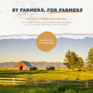 Farm Innovators Oversized 5 Gallon Plastic Flat Heated Bucket, 120 Watt (3 Pack)