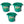 Farm Innovators 16 Gallon Plastic Heated Animal Water Bucket Tub, Green (3 Pack)