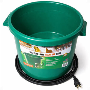 Farm Innovators Heated Bucket, Livestock Water Bowl w/Heating Element, 16 Gallon