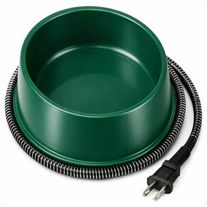 Farm Innovators QT-1 1 Quart Electric Heated Pet Water Bowl, 25 Watt, Green
