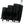 TACH V3.1 Connectable Hardside Luggage Set 3 Piece Set, Black