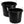 Homz 18 Gal Plastic Utility Storage Bucket Tub w/ Rope Handles, Black, (2 Pack)