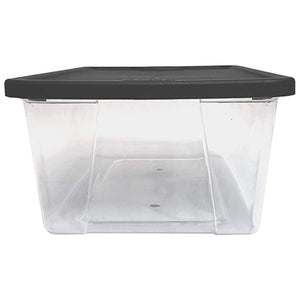 Homz Snaplock 6 Quart Clear Organizer Storage Container Bin with Lid (10 Pack)