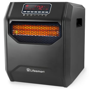 LifeSmart LifePro 1500W 6 Element Infrared Large Room Space Heater w/ Remote - TRAPSKI