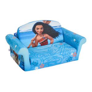 Marshmallow Furniture Kids 2-in-1 Flip Open Foam Compressed Sofa Bed, Moana