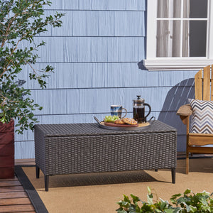 Rupert Storage Unit Resin Wicker Outdoor
