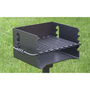 Pilot Rock CBP-135 Park Style Outdoor Camping BBQ Charcoal Grill with Swivel - TRAPSKI