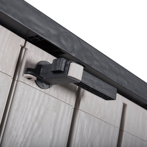 Toomax Stora Way All Weather Outdoor 6' x 3.5' Storage Shed Cabinet, Taupe Gray