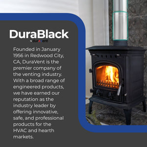 DuraVent DuraBlack 24 x 6 Inches Stainless Steel Single Wall Stove Pipe, Silver