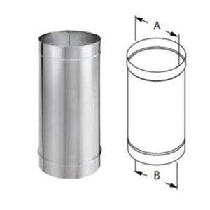 DuraVent DuraBlack 6DBK-48SS 48 x 6 Inch Stainless Steel Single Wall Stove Pipe