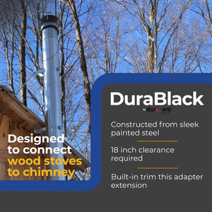 DuraVent 6DBK-ADSL DuraBlack Snap Lock Chimney Connection Adapter, 6" Diameter
