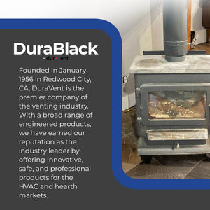 DuraVent 6DBK-ADSL DuraBlack Snap Lock Chimney Connection Adapter, 6" Diameter