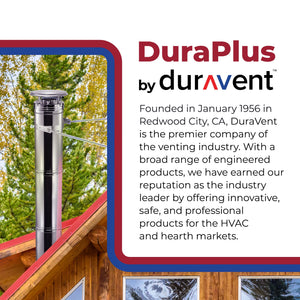 DuraVent 6DP-36 DuraPlus 36 x 6 Galvanized Steel Triple Wall Stove Pipe