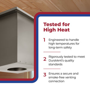 DuraVent 6DP-CS11 6" Galvanized Square Steel Ceiling Support Box and Trim Collar