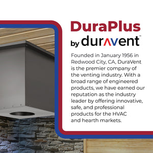 DuraVent 6DP-CS11 6" Galvanized Square Steel Ceiling Support Box and Trim Collar