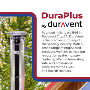 DuraVent DuraPlus 6DP-VC 6 Inch Stainless Steel Round Chimney Cap, Silver