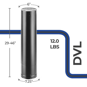 DuraVent DVL 6DVL-46TA 6'' Double Wall Steel Telescoping Chimney Stove Pipe