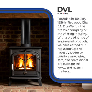 DuraVent DVL 6DVL-46TA 6'' Double Wall Steel Telescoping Chimney Stove Pipe