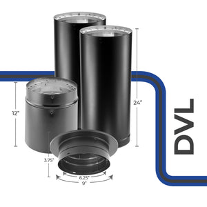 DuraVent 6DVL-KVP DVL 6 x 6 Inch Stainless Steel Double Wall Connector Kit