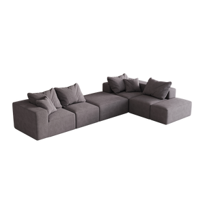 Modern Upholstered Sectional Boneless Couch Set