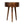 Solid Wood Chestnut Semi Circle Nightstand, 1-Drawer, Nordic Legs