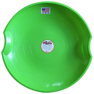 Flexible Flyer Flying Saucer 26" Plastic Snow Sled for Kids and Adults, Green