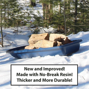 Flexible Flyer Winter Trek 5.5 Foot Plastic Utility Pull Sled w/Tow Rope, Blue