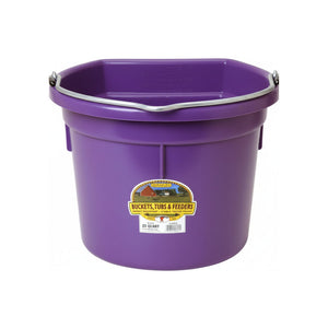 Little Giant All Purpose Heavy Duty Flat Back 22 Quart Plastic Bucket, Purple - TRAPSKI