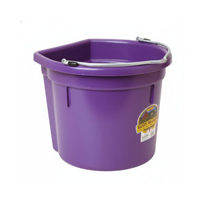 Little Giant All Purpose Heavy Duty Flat Back 22 Quart Plastic Bucket, Purple - TRAPSKI