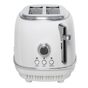 Haden Heritage 2 Slice Wide Slot Stainless Steel Toaster, Ivory & Chrome - TRAPSKI