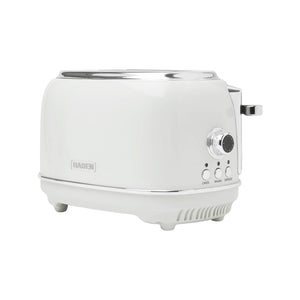 Haden Heritage 2 Slice Wide Slot Stainless Steel Toaster, Ivory & Chrome