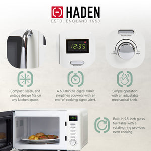 Haden Heritage 12 Cup Programmable Coffee Maker with Countertop Microwave, Ivory - TRAPSKI