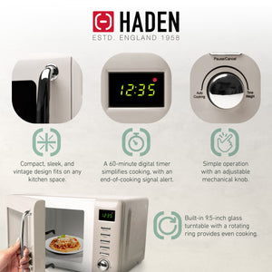 Haden Dorset 12 Cup Programmable Coffee Maker with Countertop Microwave, Putty