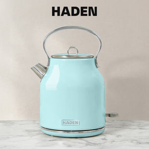 Haden Heritage 1.7 Liter Stainless Steel Electric Kettle with Toaster, Turquoise