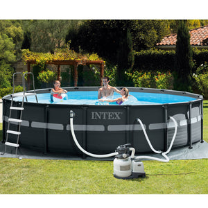 Intex Ultra XTR 18' x 52" Above Ground Outdoor Pool Set with Pump & Robot Vacuum
