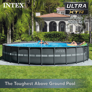 Intex Ultra XTR 18' x 52" Above Ground Outdoor Pool Set with Pump & Robot Vacuum