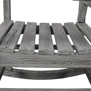 Wooden Oversized Porch Rocker Chair With Wide Seat and Tall Backrest
