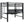 Ranier - Full Workstation Loft Bed, Full Length Desk, Safety Rails And Storage Shelves - Black