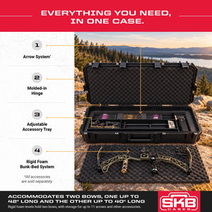SKB Cases iSeries 3I-4217-USD Small Ultimate Waterproof Double Bow Case, Black