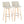 Toriano - Contemporary, Fixed Height Barstool Swivel & Round Footrest (Set of 2)